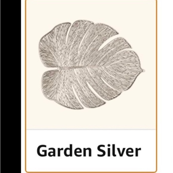 Garden silver vinyl finest plastic LEAF tableware/5 pcs - Picture 2 of 2